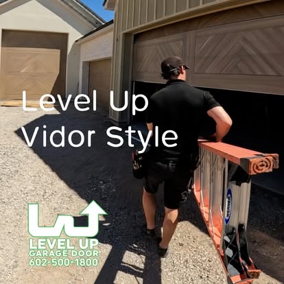 Level Up Garage Door technician installing a new door